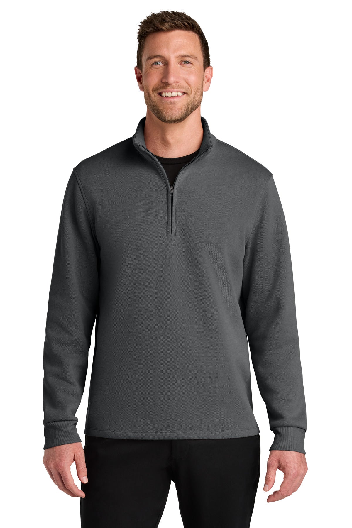 Port Authority Wearever Signature Double Pique 1/4-Zip K210 - Storm Grey