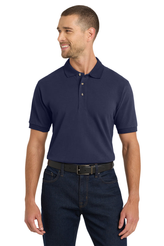 Port Authority Heavyweight Cotton Pique Polo.  K420 - Navy