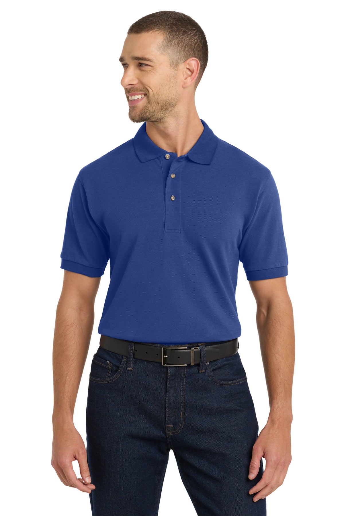 Port Authority Heavyweight Cotton Pique Polo.  K420 - Royal