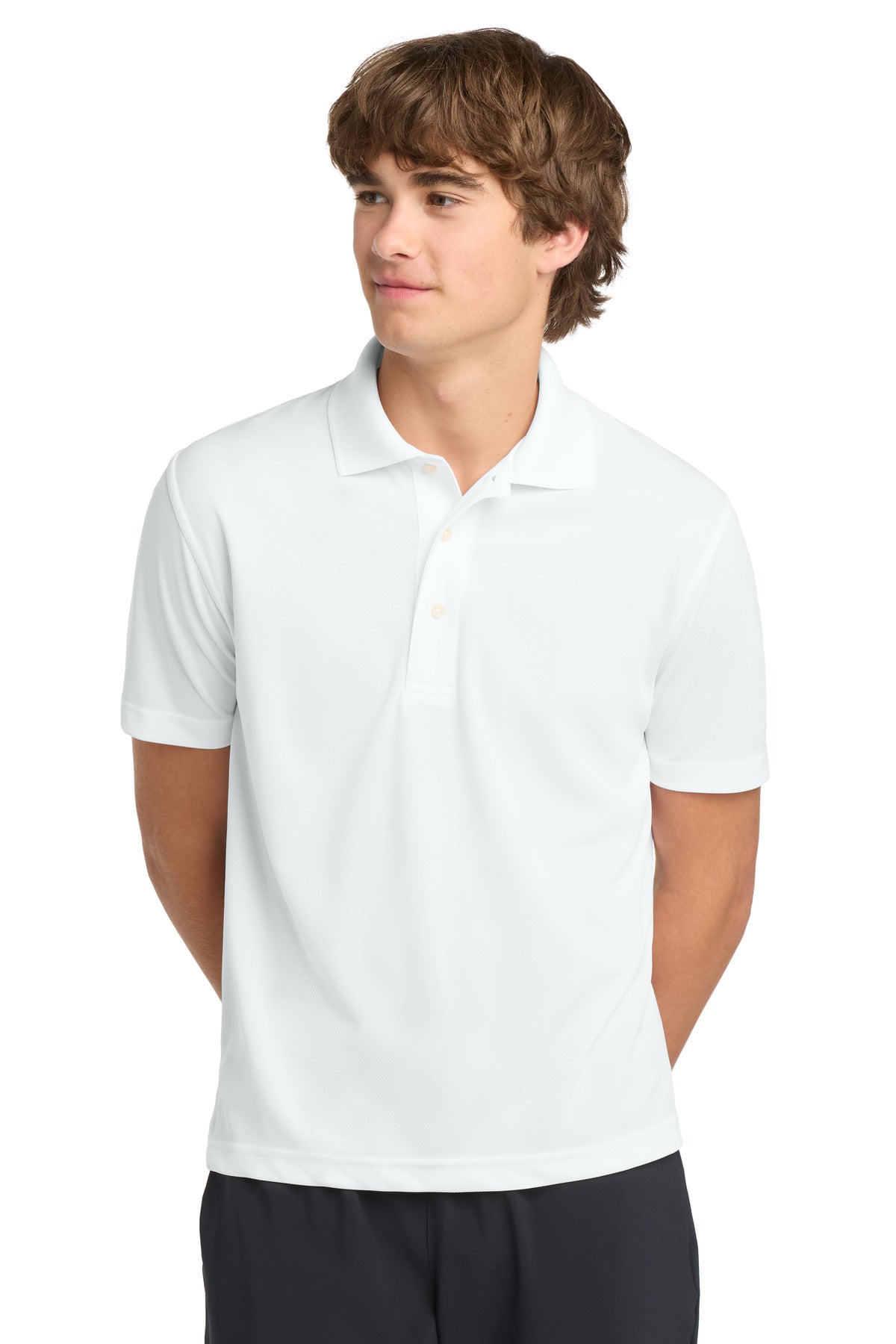 Sport-Tek Dri-Mesh Polo.  K469 - White
