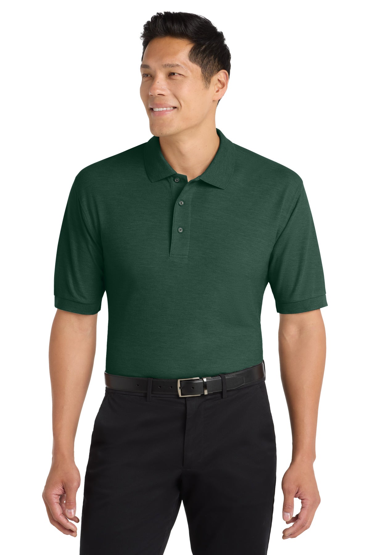 Port Authority Extended Size Silk Touch Polo K500ES - Dark Green