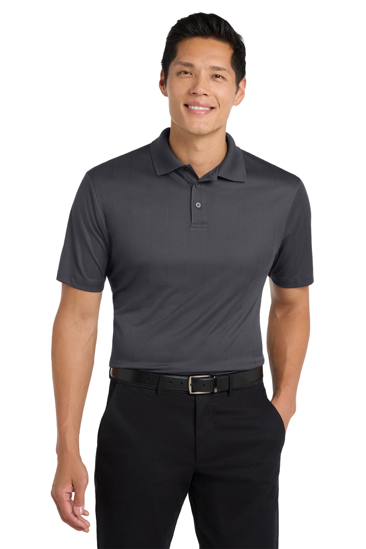 Port Authority Performance Fine Jacquard Polo. K528 - Grey Smoke