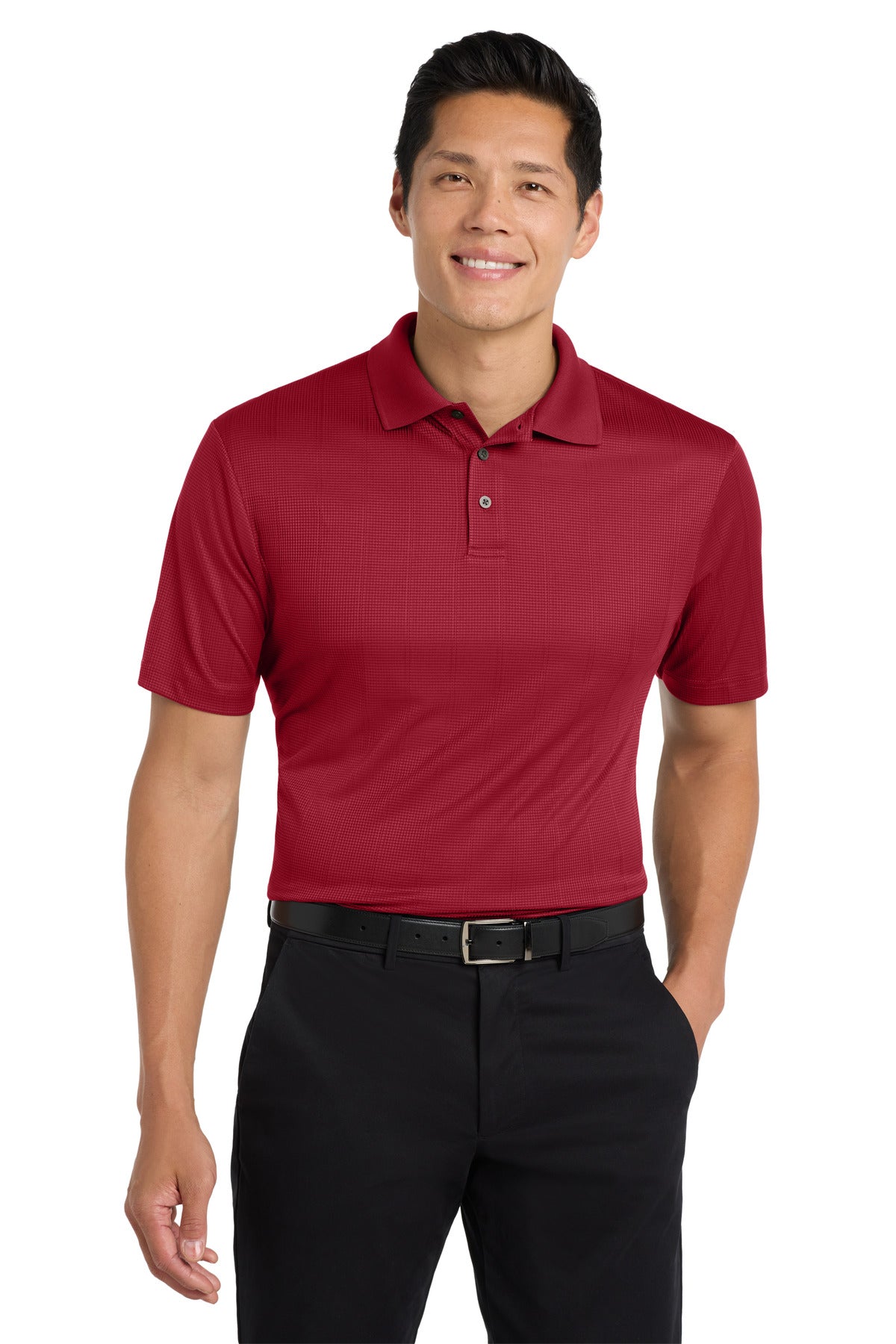 Port Authority Performance Fine Jacquard Polo. K528 - Rich Red
