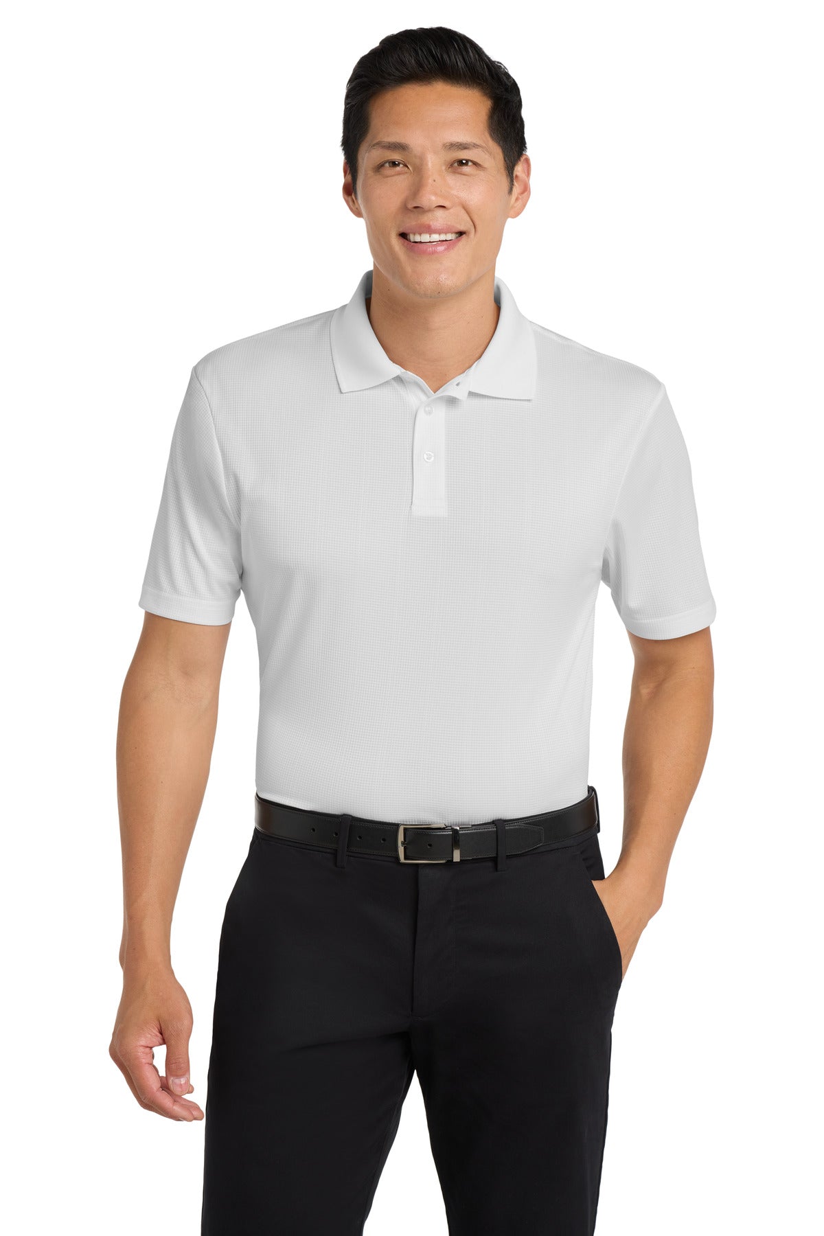 Port Authority Performance Fine Jacquard Polo. K528 - White