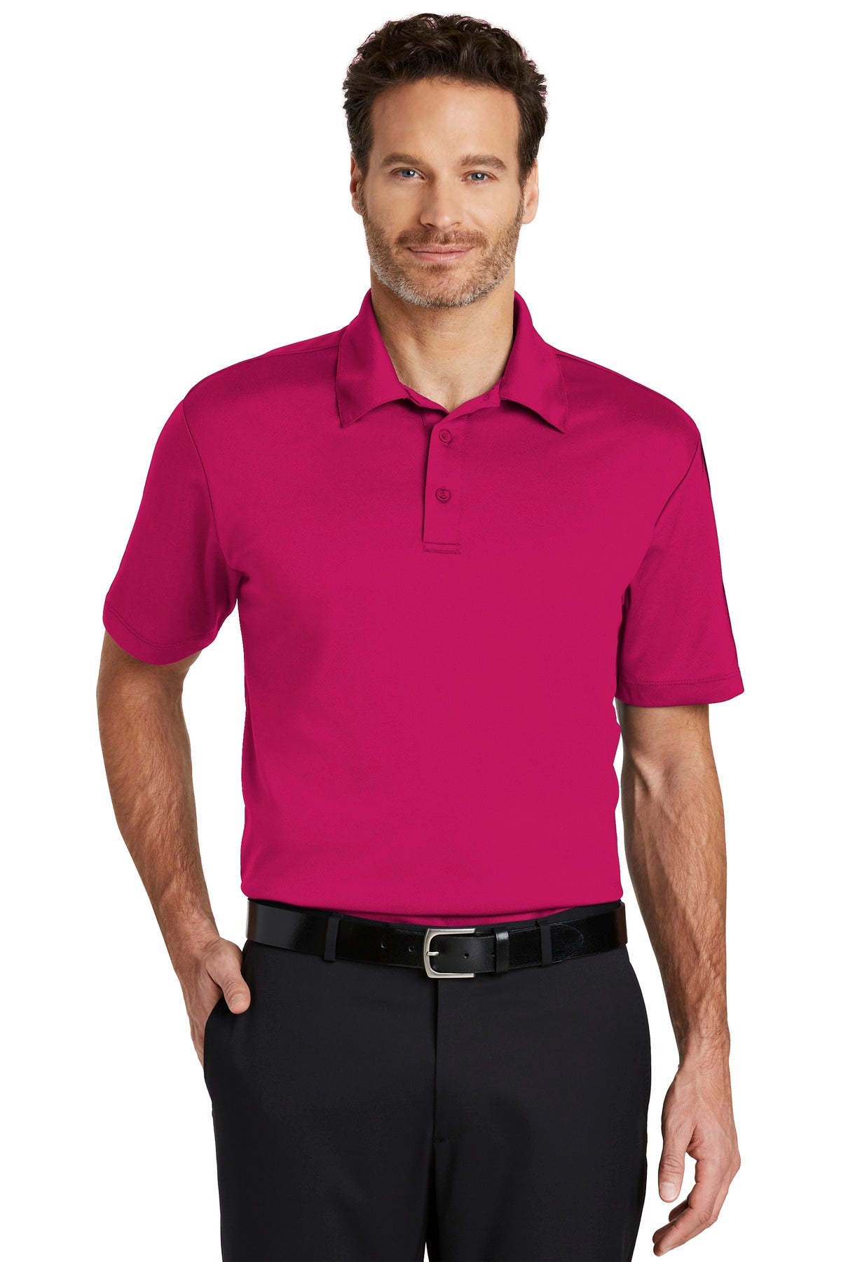 Port Authority Silk Touch Performance Polo. K540 - Pink Raspberry