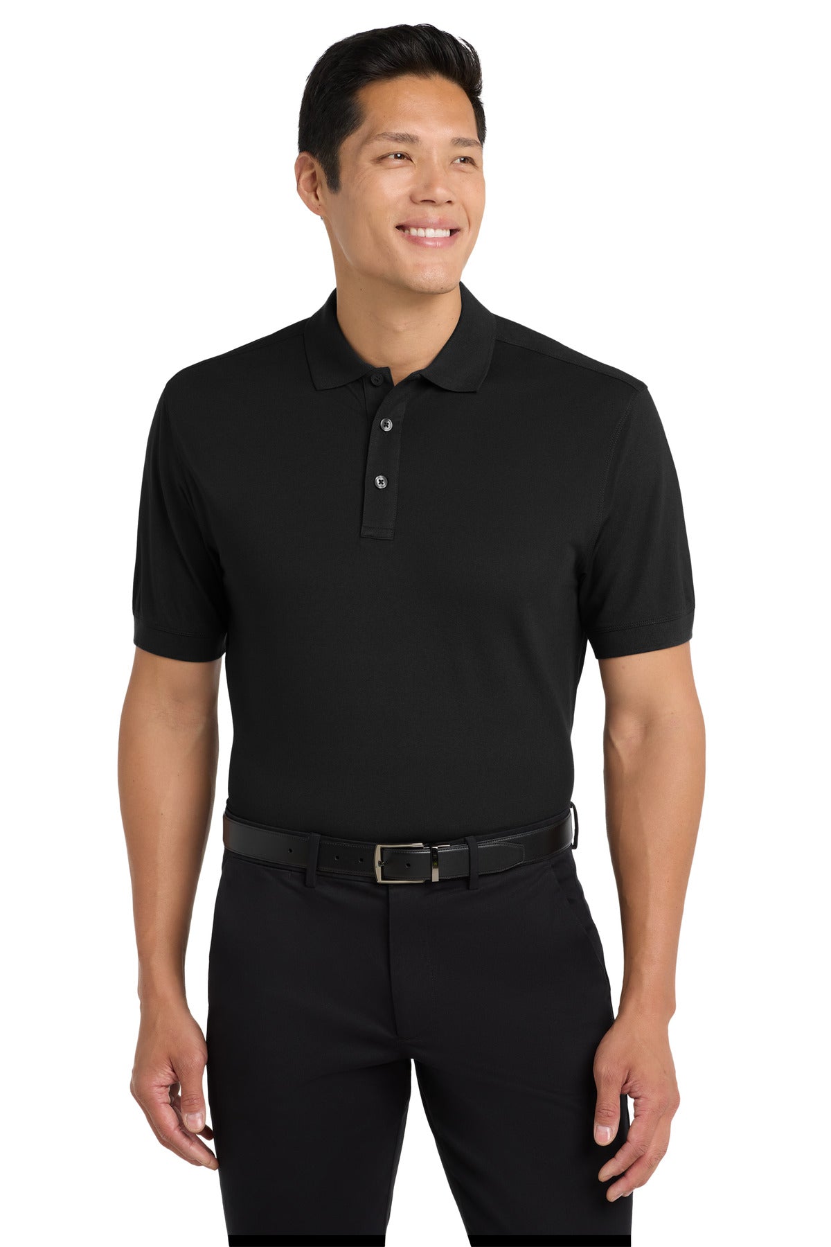 Port Authority Stretch Pique Polo. K555 - Black