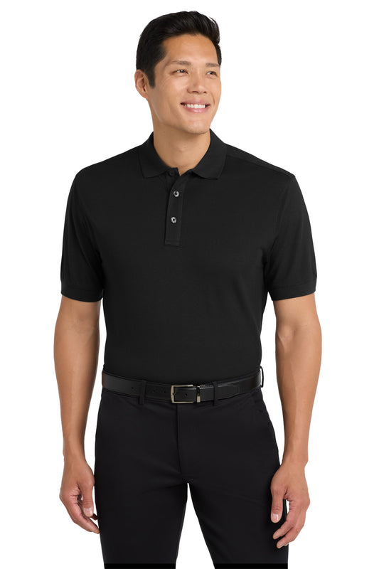Port Authority Stretch Pique Polo. K555 - Black