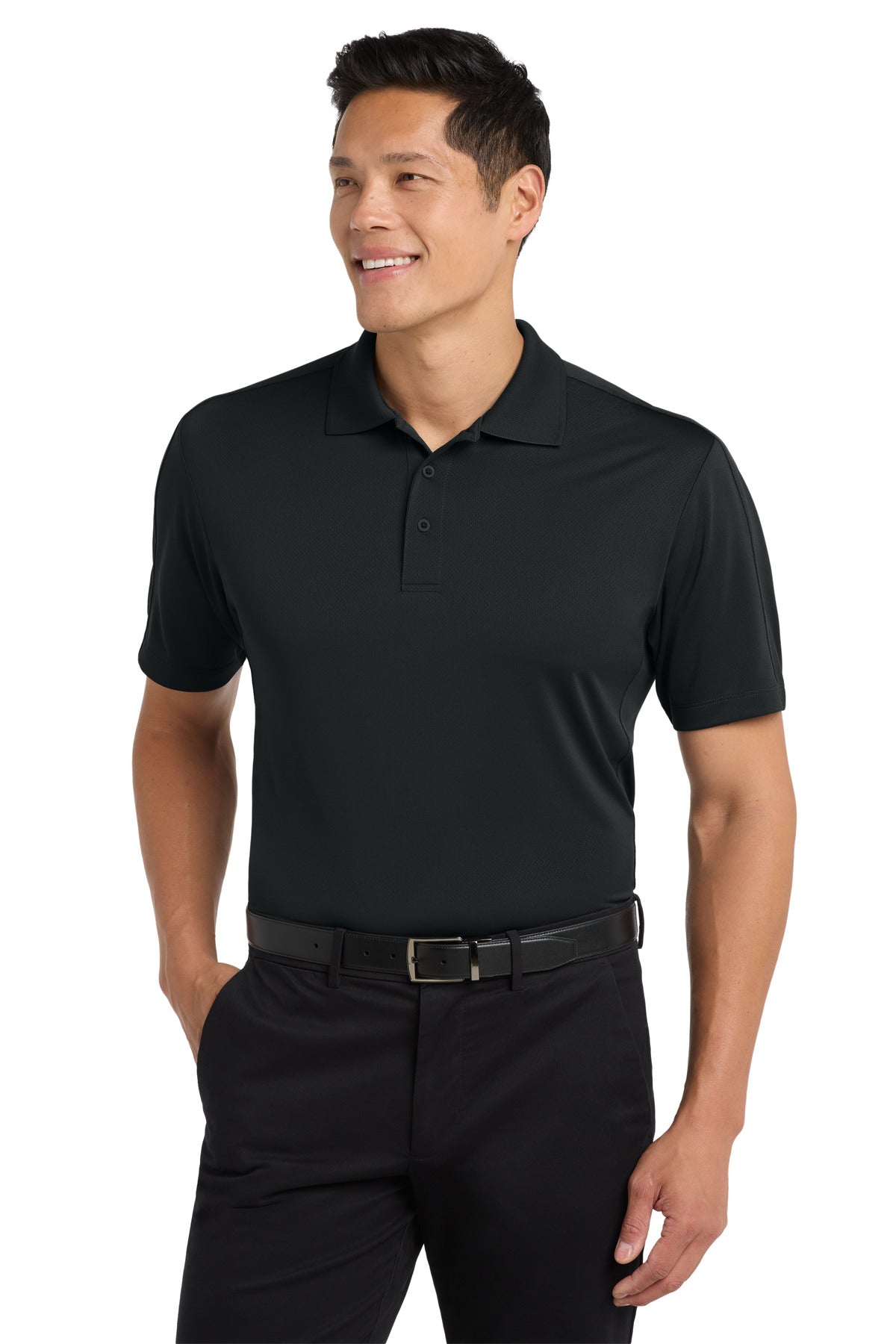 Port Authority Diamond Jacquard Polo. K569 - Black