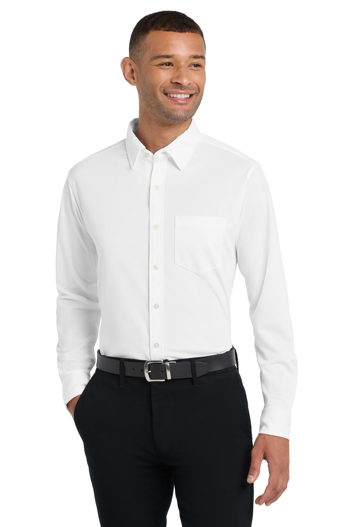 Port Authority Dimension Knit Dress Shirt. K570 - White