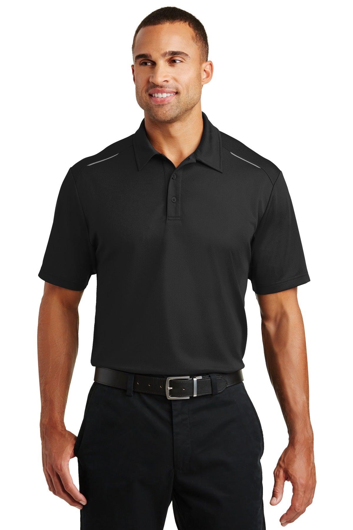 Port Authority Pinpoint Mesh Polo. K580 - Black