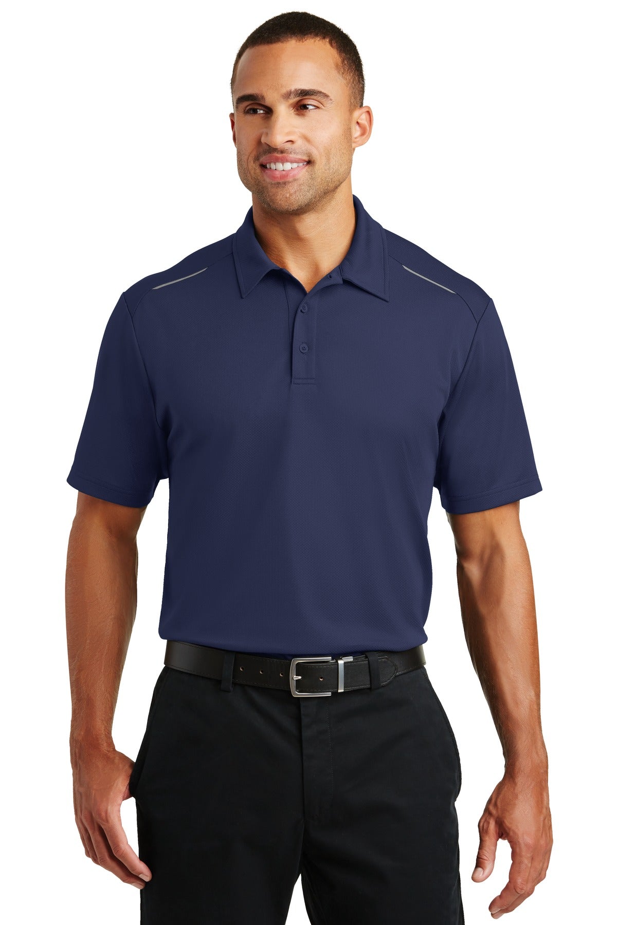 Port Authority Pinpoint Mesh Polo. K580 - True Navy