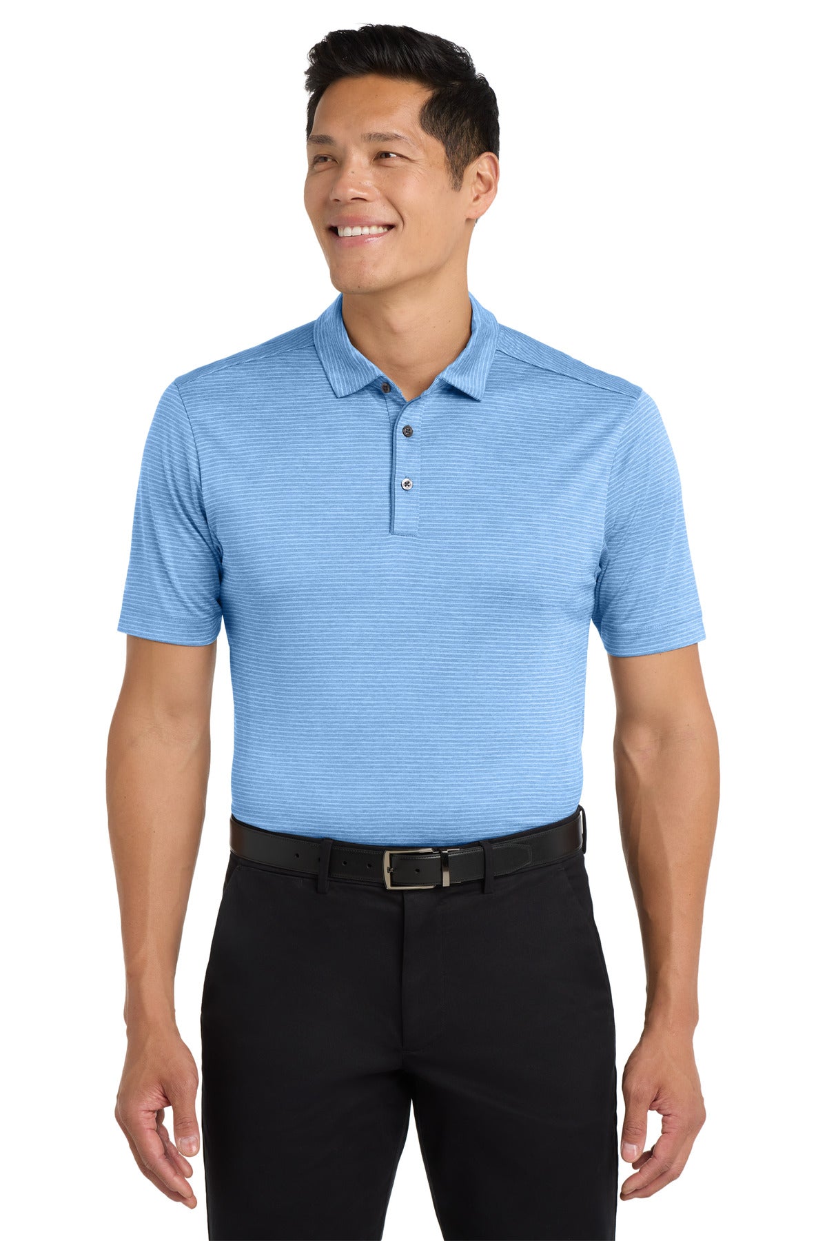 Port Authority  Shadow Stripe Polo. K585 - Carolina Blue