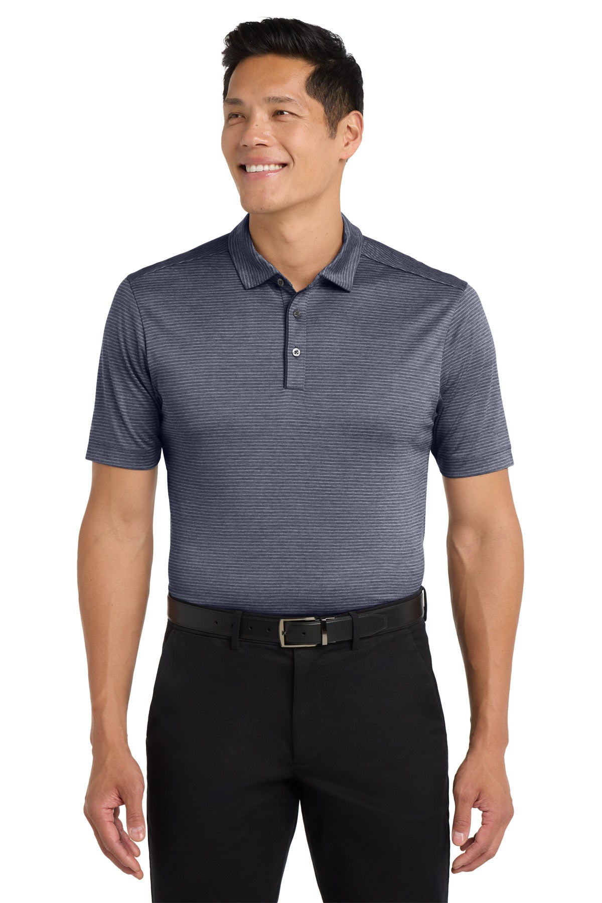 Port Authority  Shadow Stripe Polo. K585 - River Blue Navy