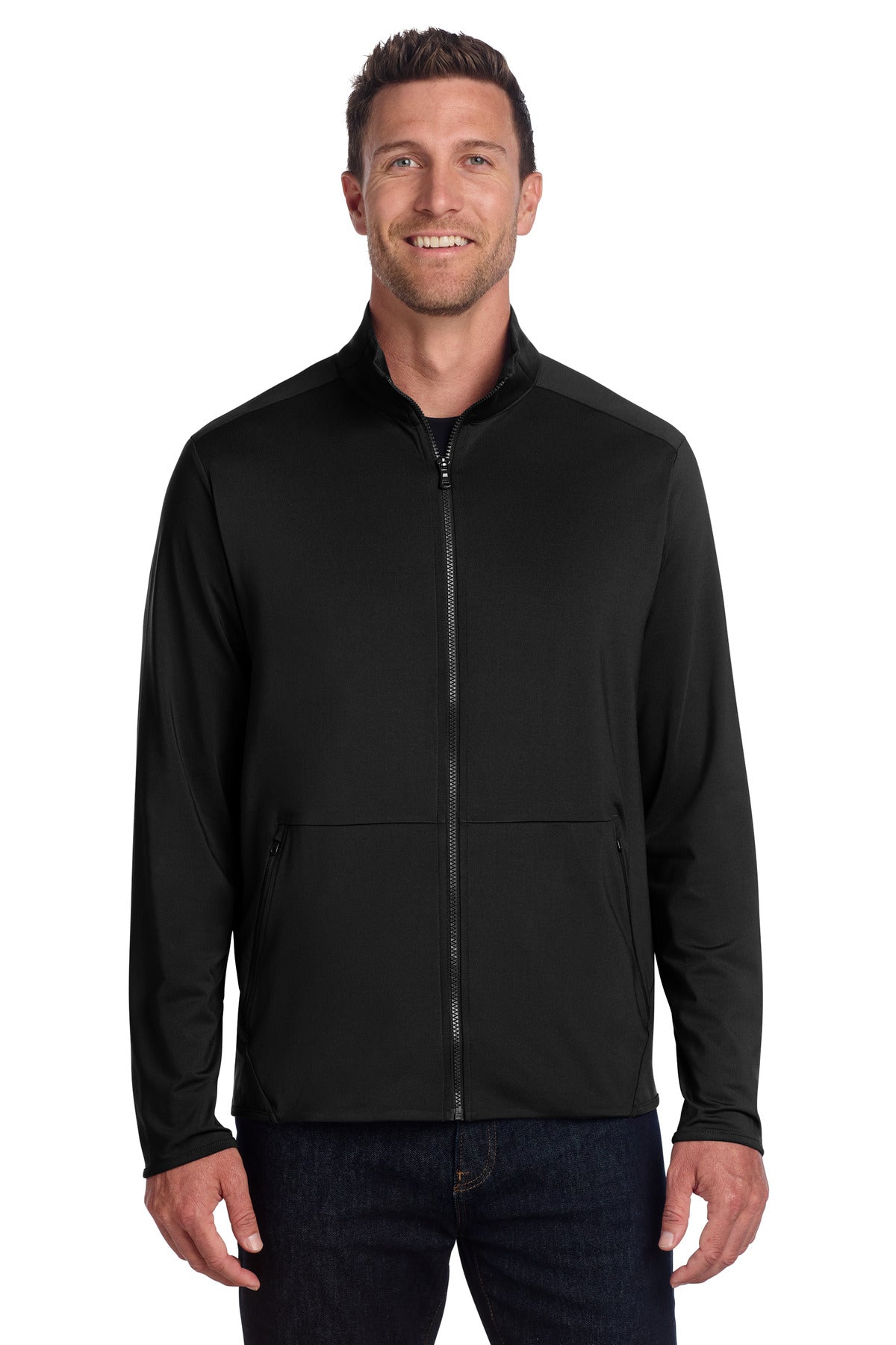 Port Authority Accord Stretch Fleece Full-Zip K595 - Black