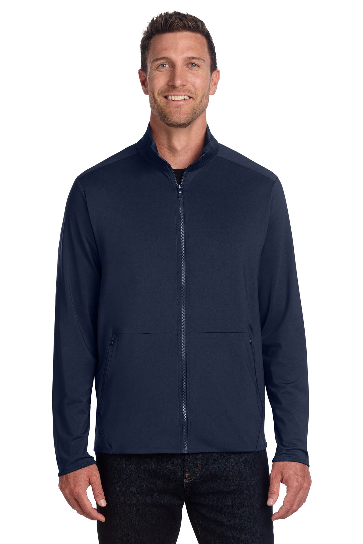 Port Authority Accord Stretch Fleece Full-Zip K595 - Navy
