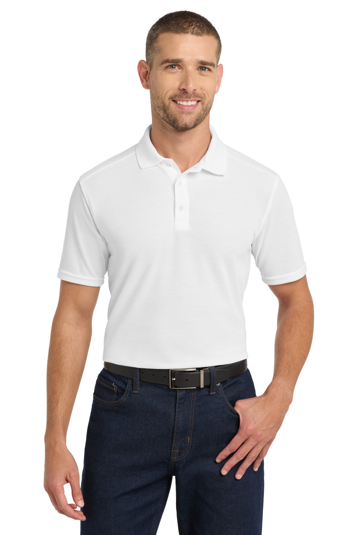 Port Authority  EZPerformance  Pique Polo. K600 - White