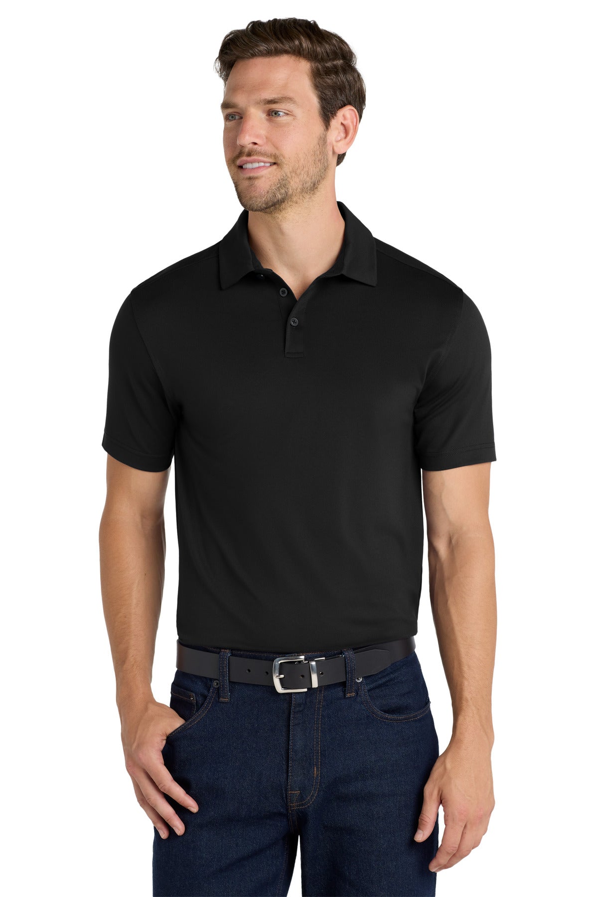 Port Authority  City Stretch Polo K682 - Black