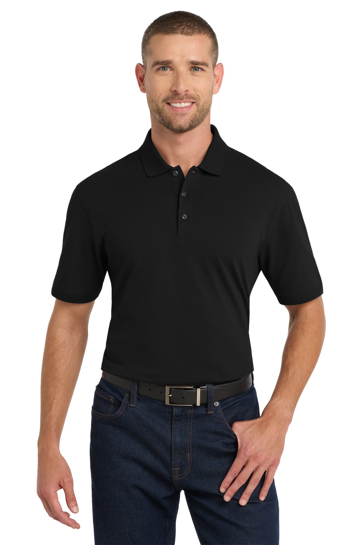 Port Authority EZCotton Polo. K8000 - Black