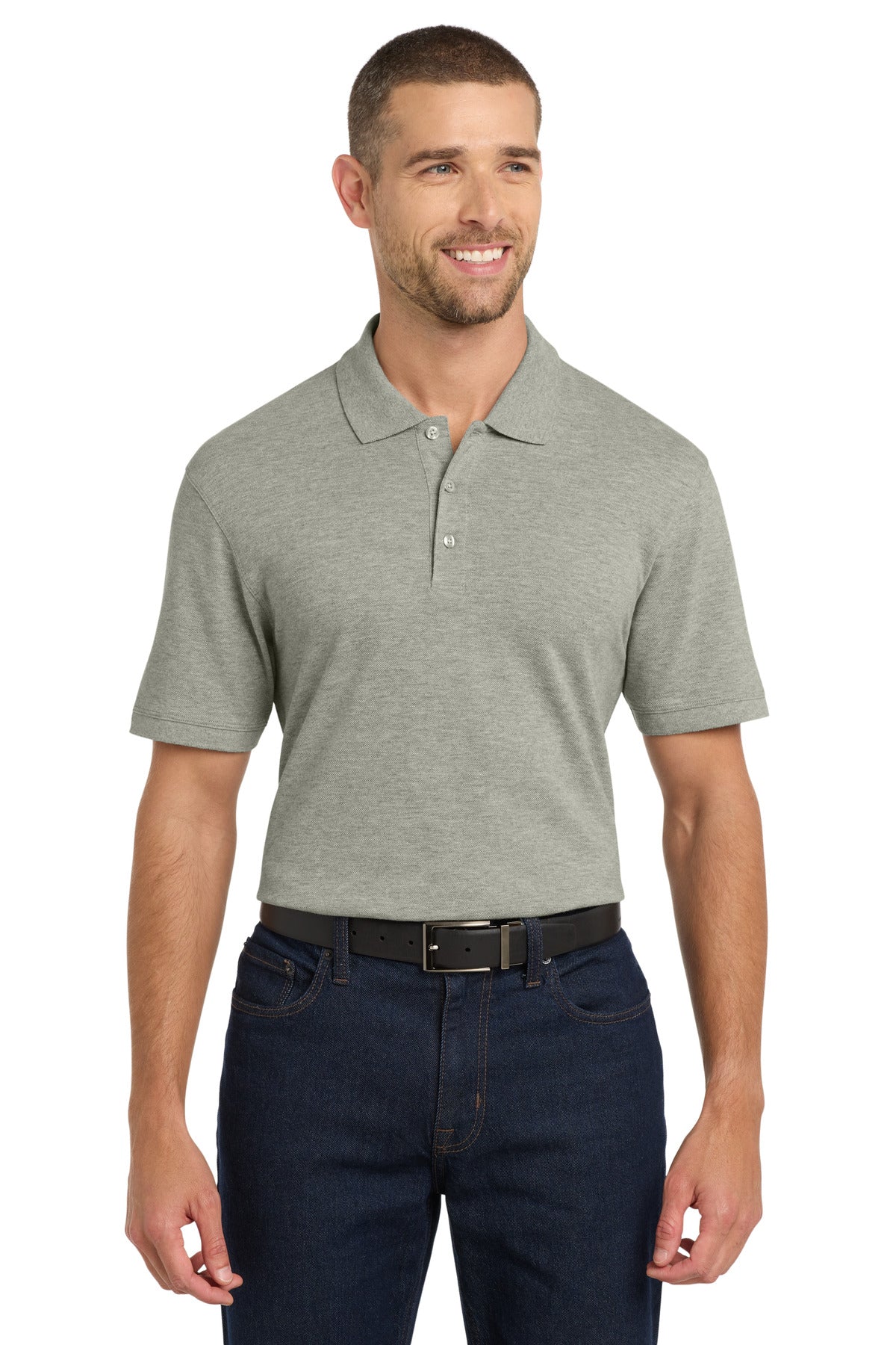 Port Authority EZCotton Polo. K8000 - Oxford Heather