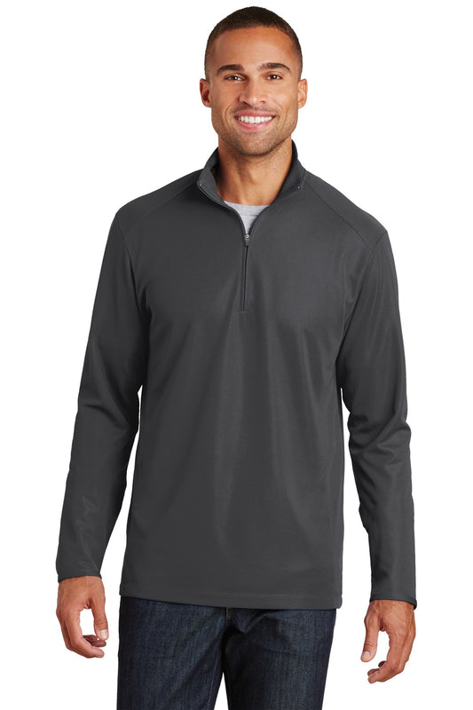 Port Authority Pinpoint Mesh 1/2-Zip. K806 - Battleship Grey