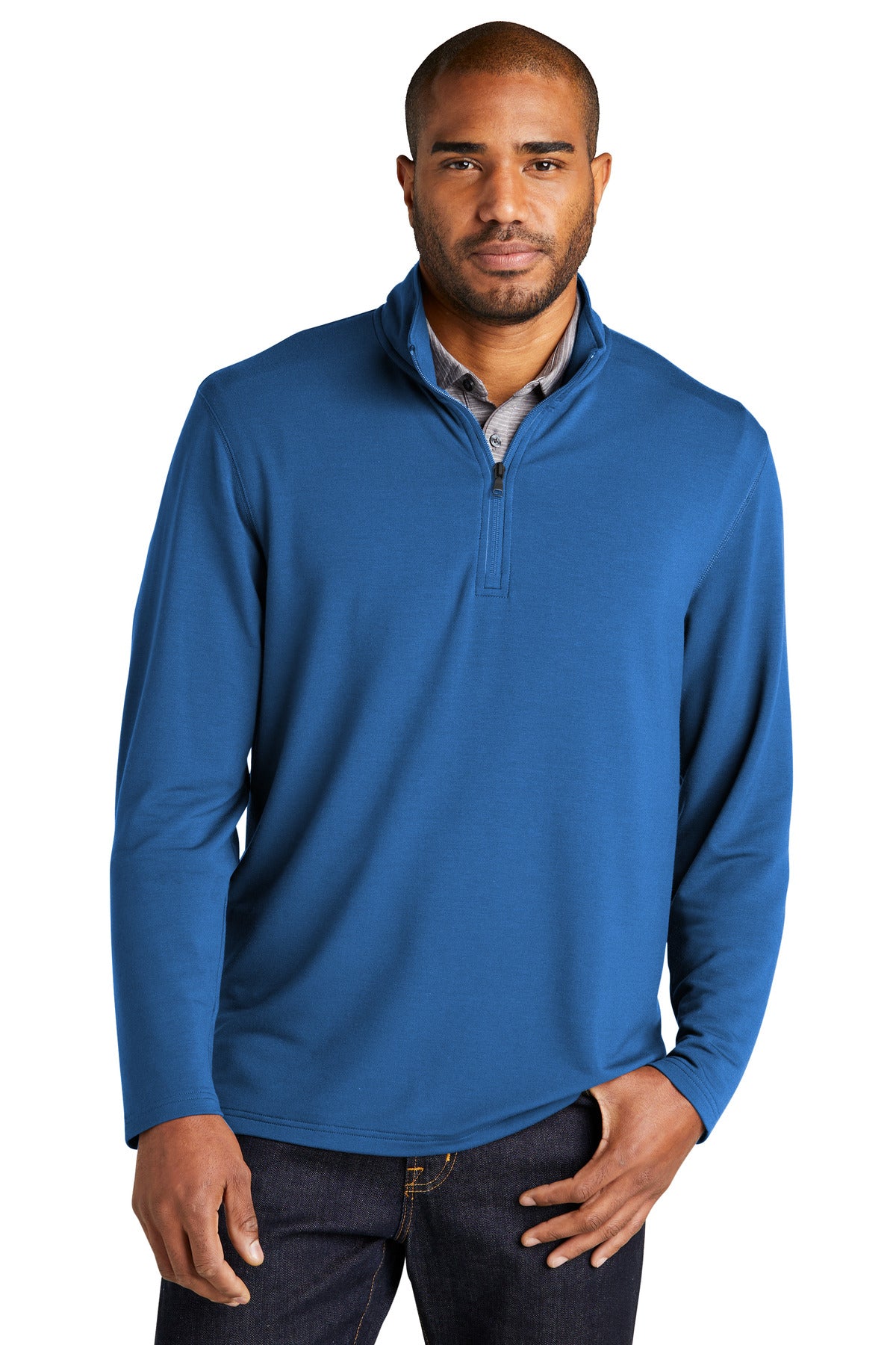 Port Authority Microterry 1/4-Zip Pullover K825 - Aegean Blue