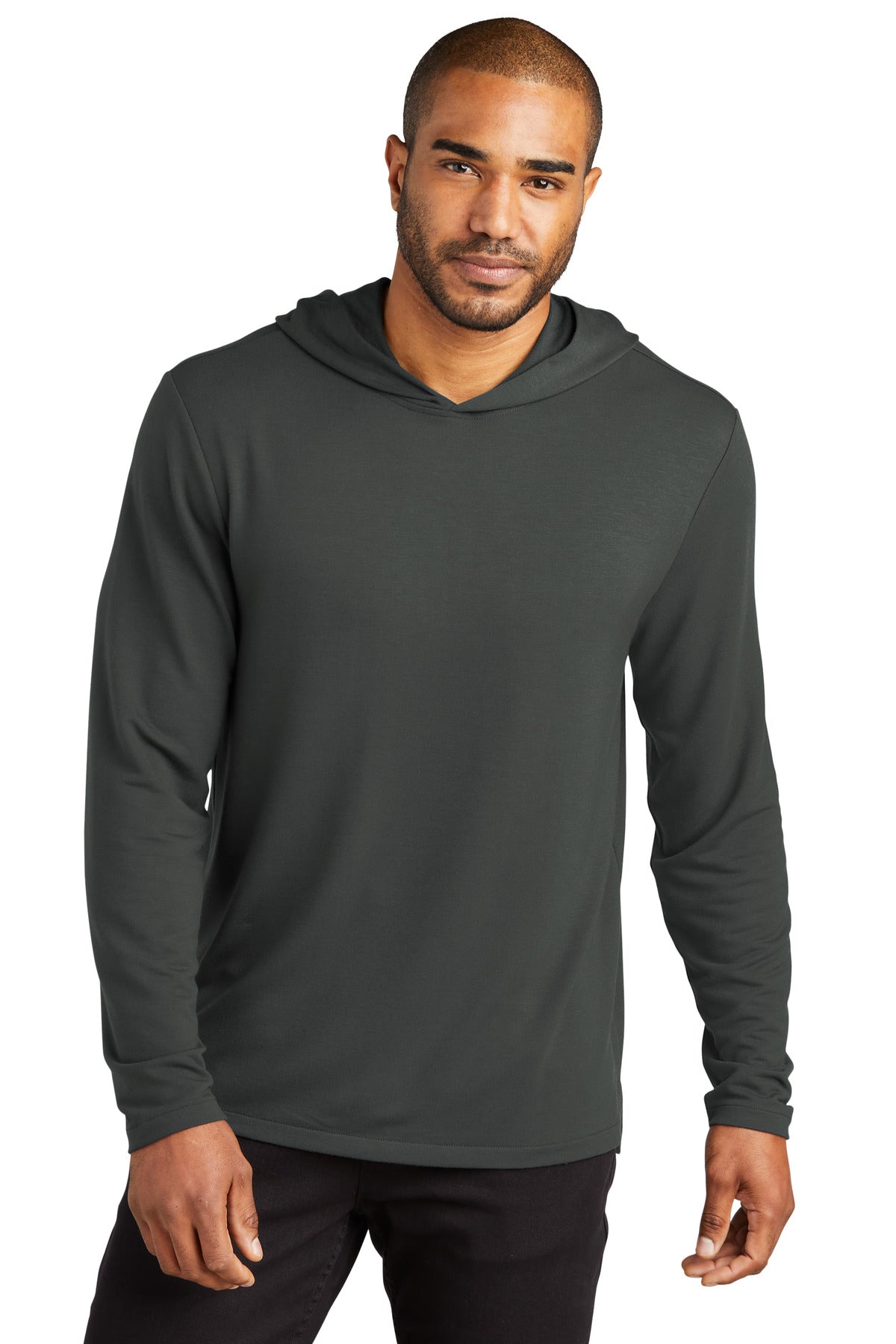 Port Authority Microterry Pullover Hoodie K826 - Charcoal