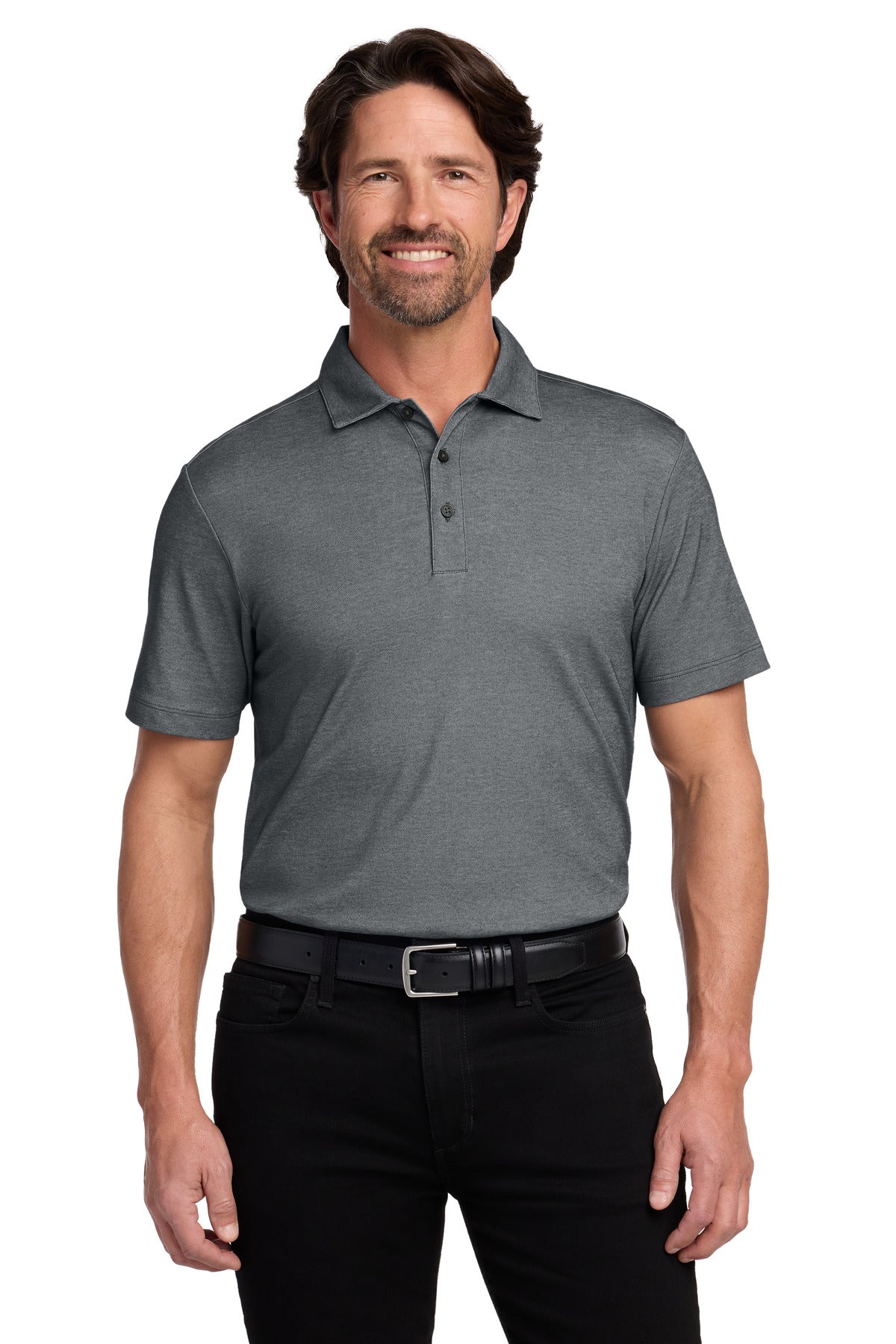 Port Authority Fine Pique Blend Polo K830 - Charcoal Heather