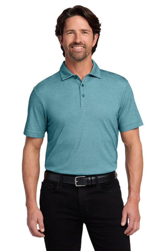 Port Authority Fine Pique Blend Polo K830 - Dark Teal Heather