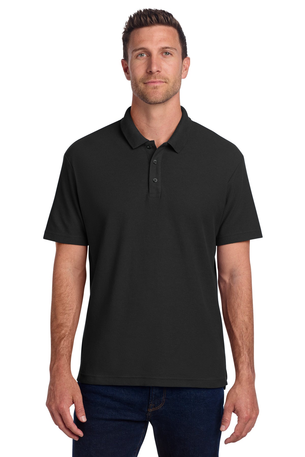 Port Authority C-FREE Cotton Blend Pique Polo K867 - Black