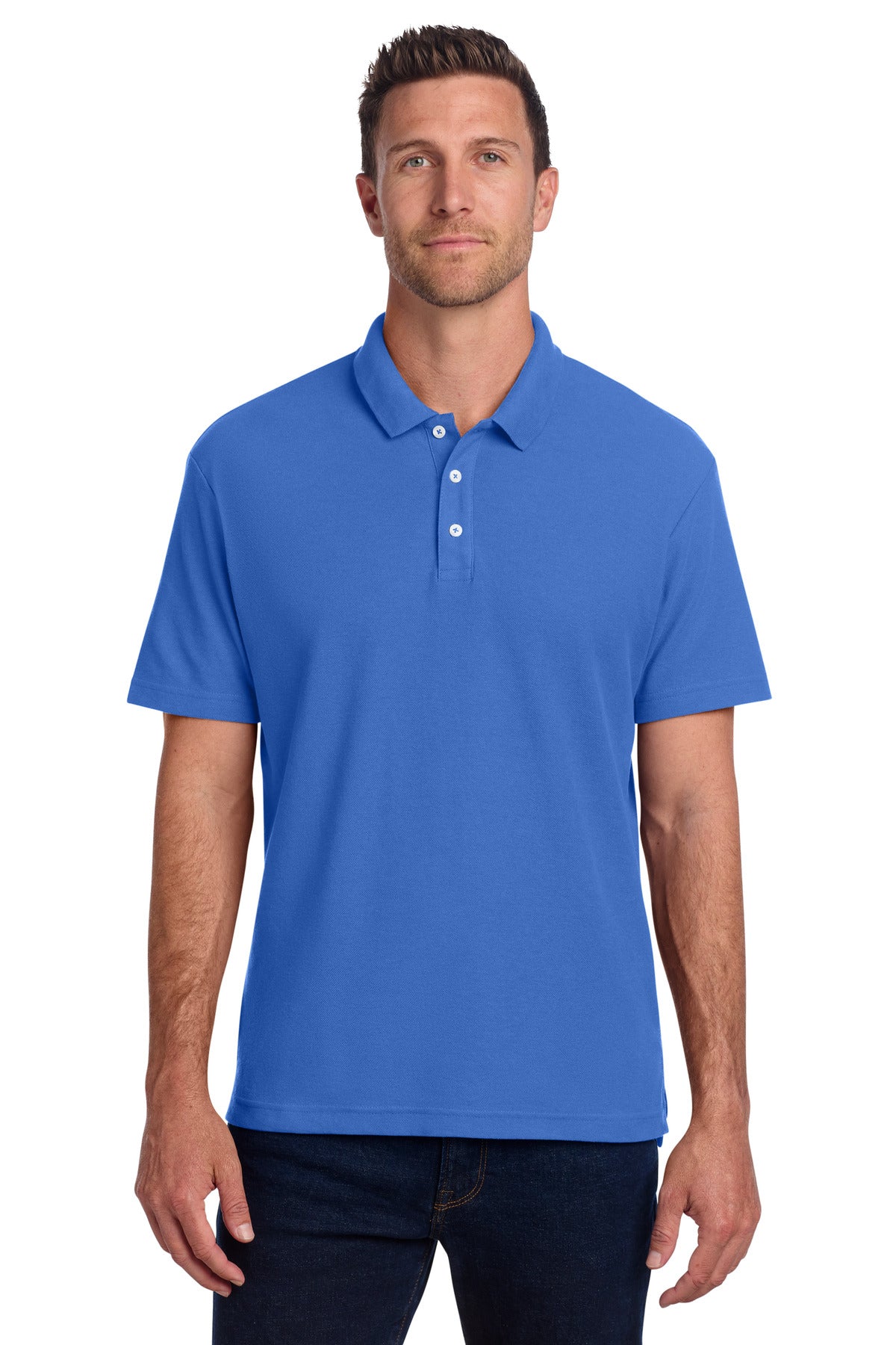 Port Authority C-FREE Cotton Blend Pique Polo K867 - True Blue