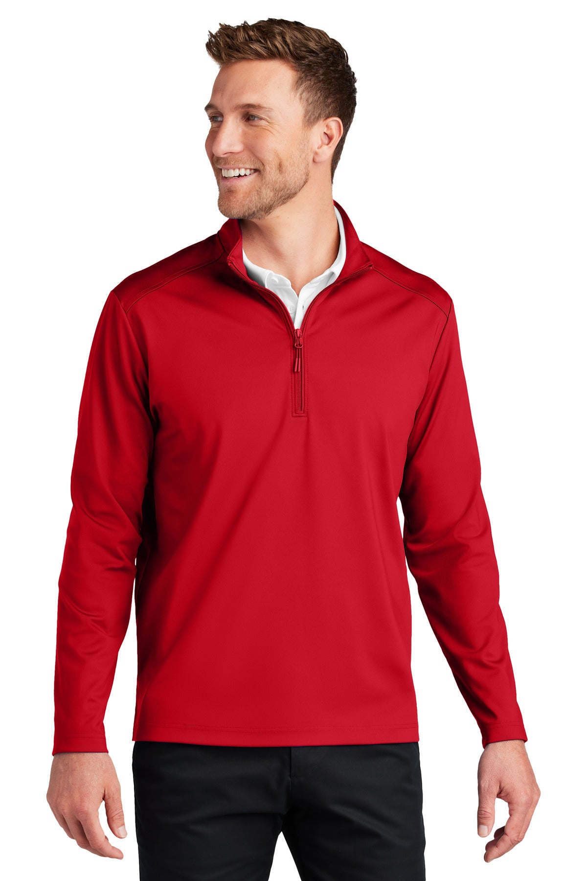 Port Authority C-FREE Double Knit 1/4-Zip K880 - Rich Red