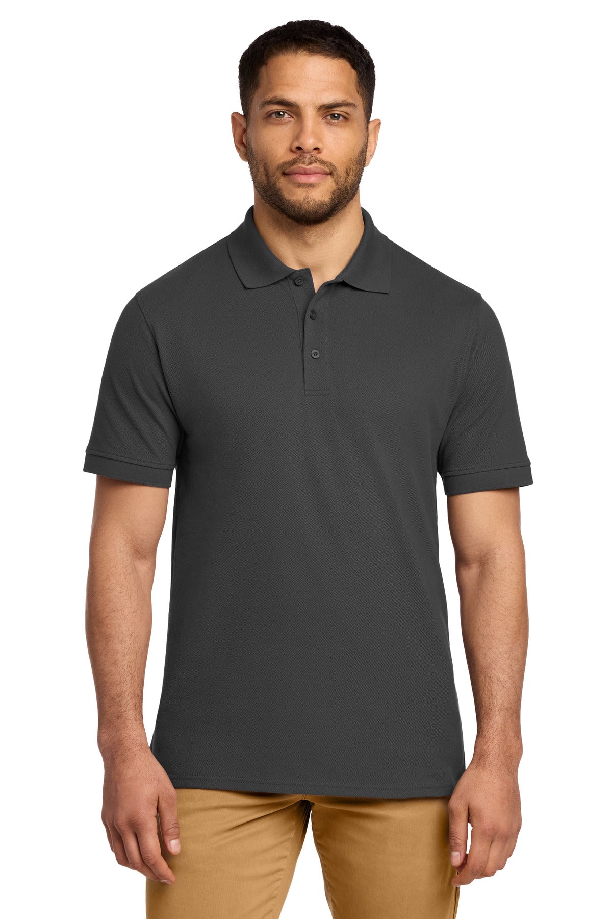 Port & Co Combed Ring Spun Pique Polo. KP1500 - Charcoal
