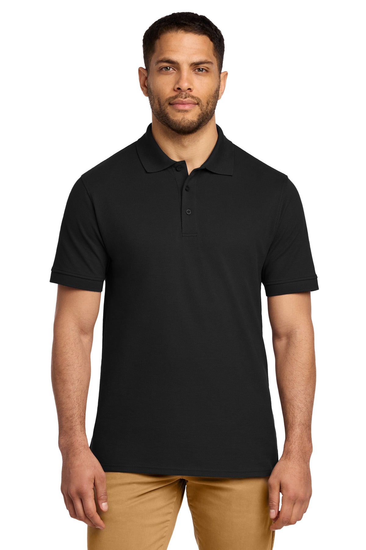 Port & Co Combed Ring Spun Pique Polo. KP1500 - Jet Black