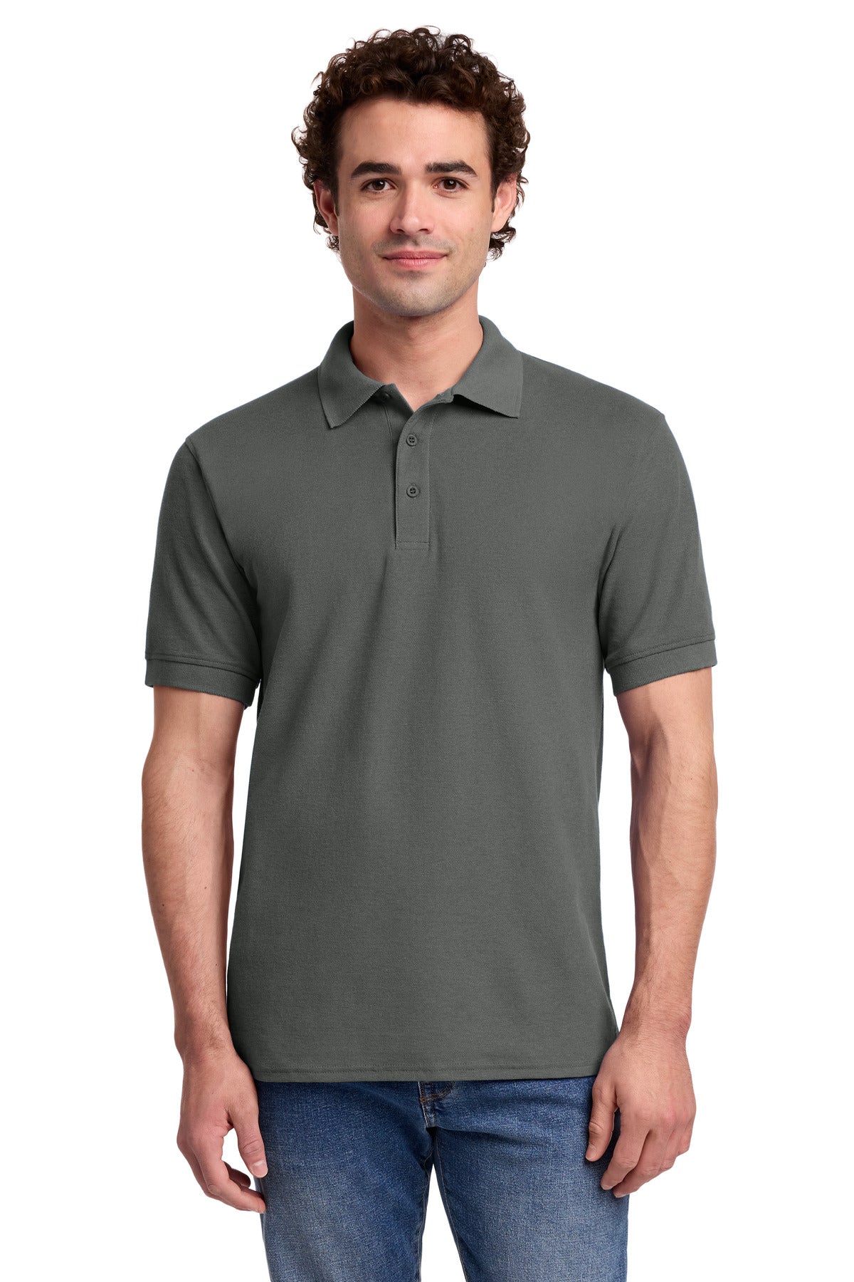 Port & Co Core Blend Pique Polo. KP155 - Charcoal