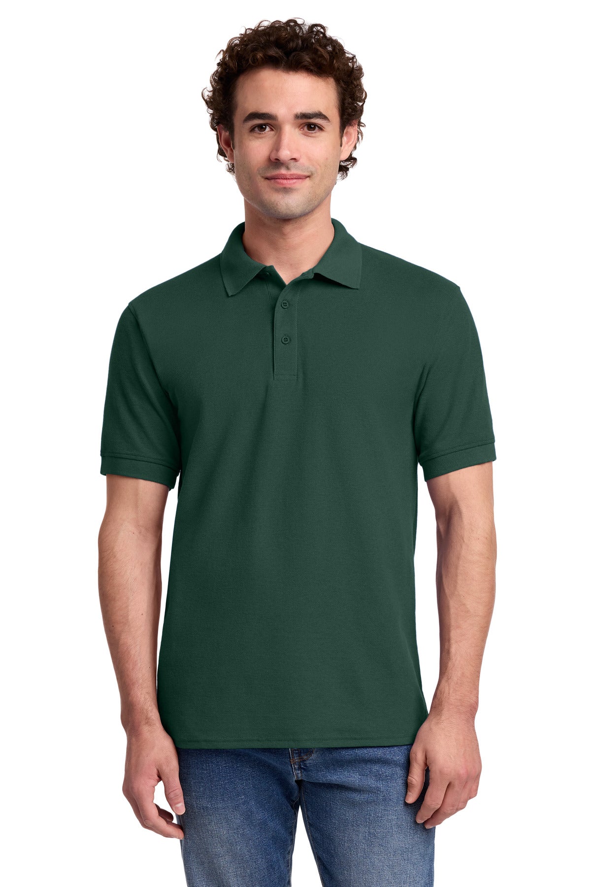 Port & Co Core Blend Pique Polo. KP155 - Dark Green
