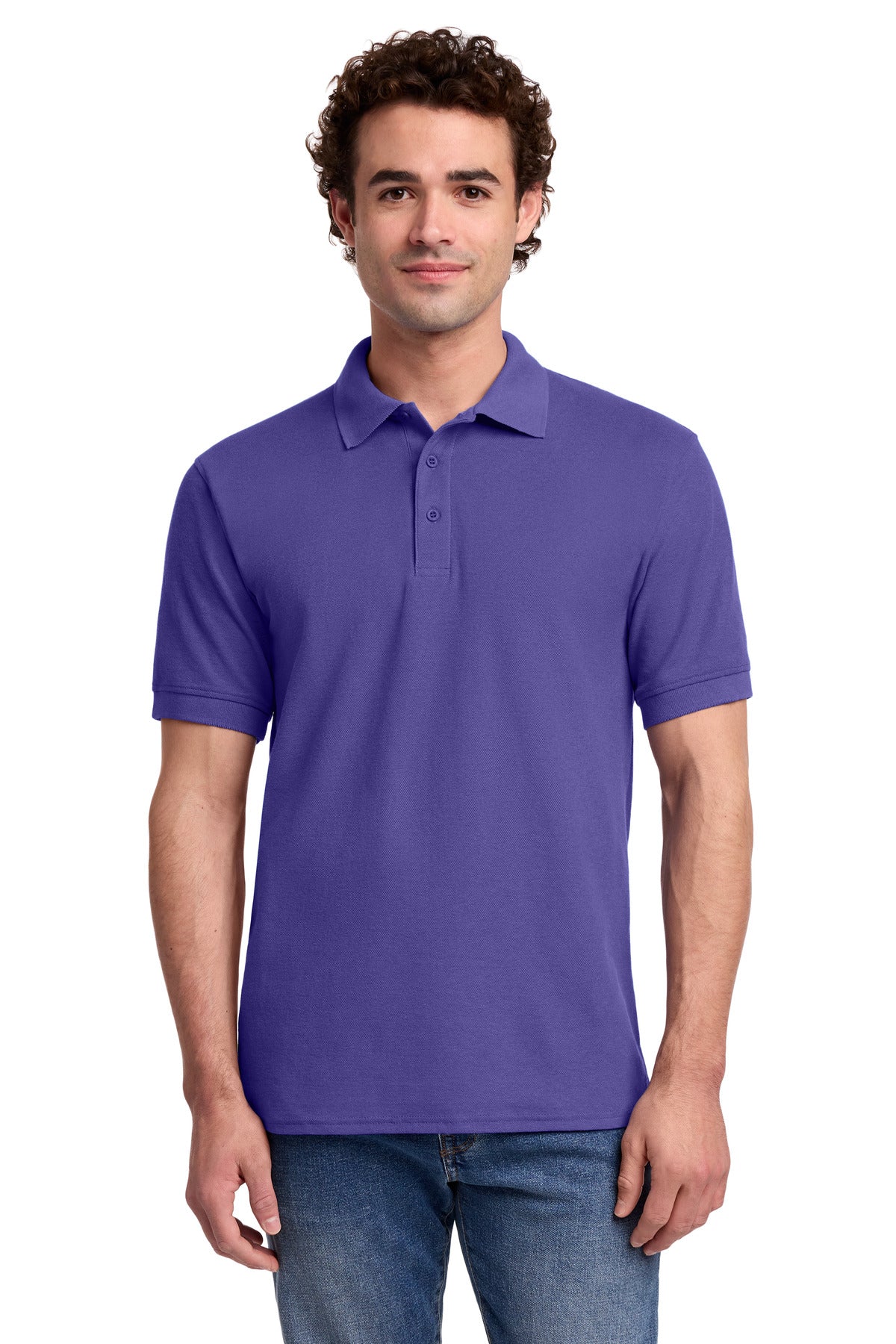 Port & Co Core Blend Pique Polo. KP155 - Purple