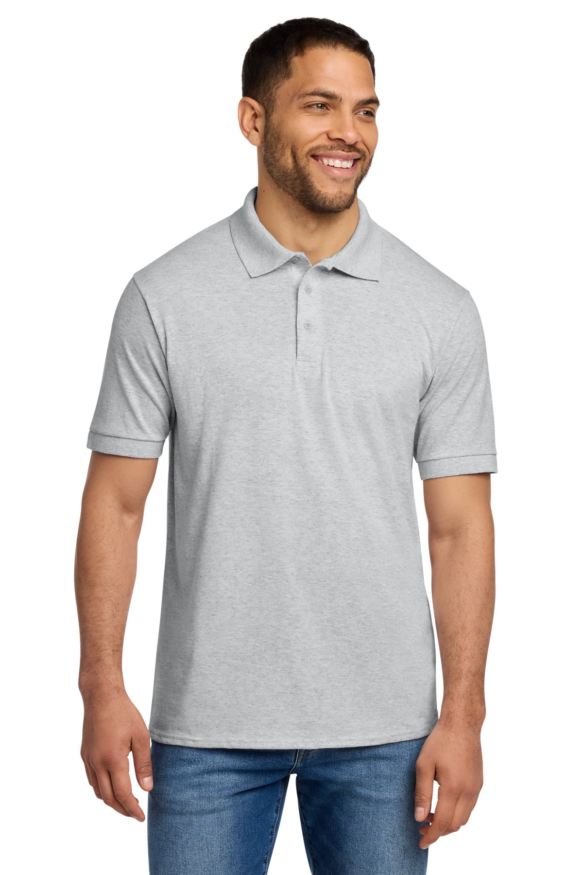Port & Co Core Blend Jersey Knit Polo. KP55 - Ash