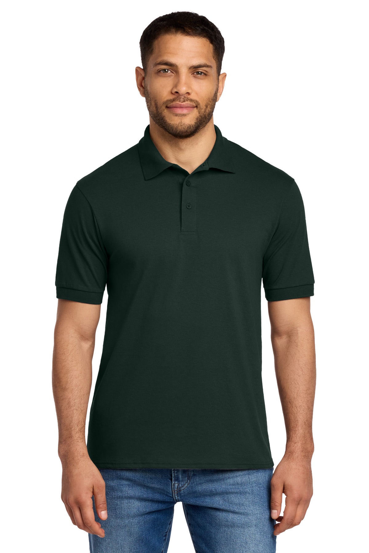 Port & Co Core Blend Jersey Knit Polo. KP55 - Dark Green