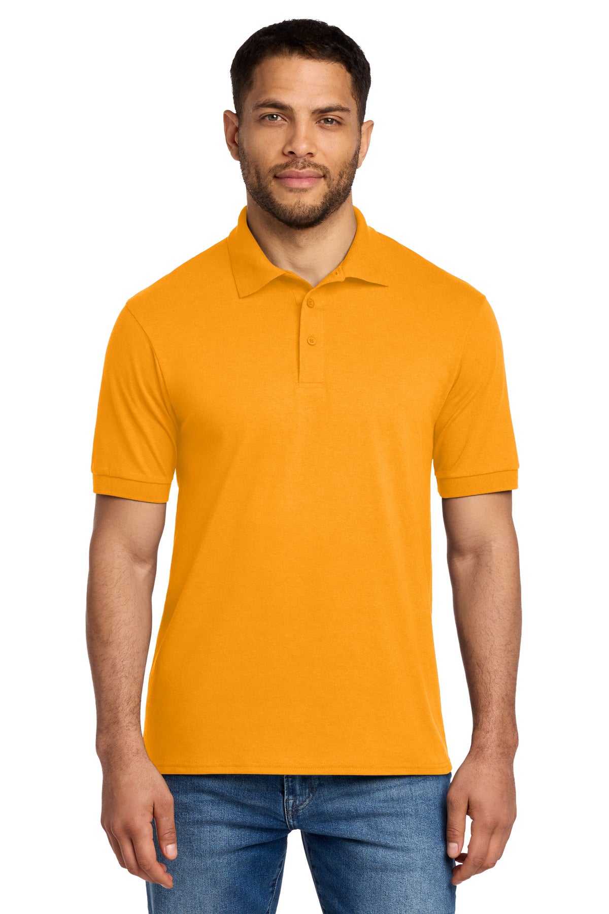 Port & Co Core Blend Jersey Knit Polo. KP55 - Gold