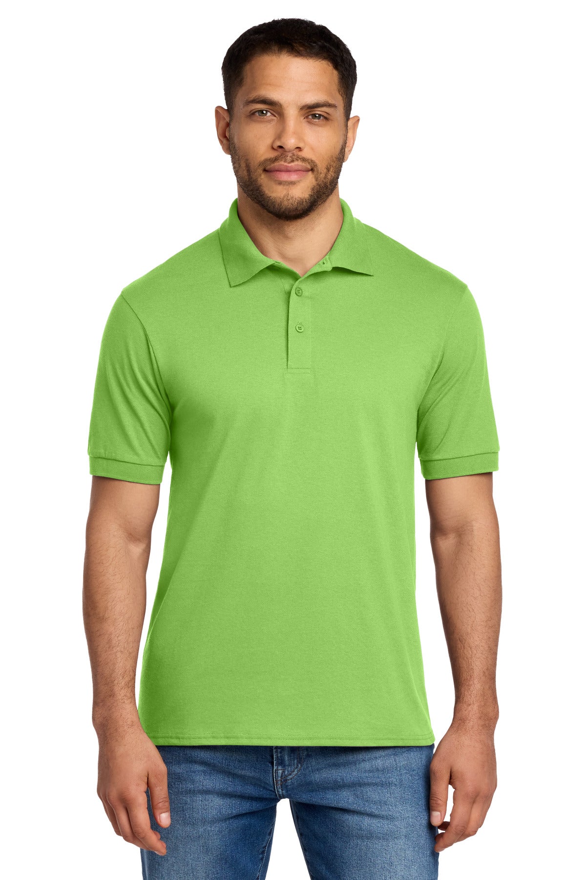 Port & Co Core Blend Jersey Knit Polo. KP55 - Lime