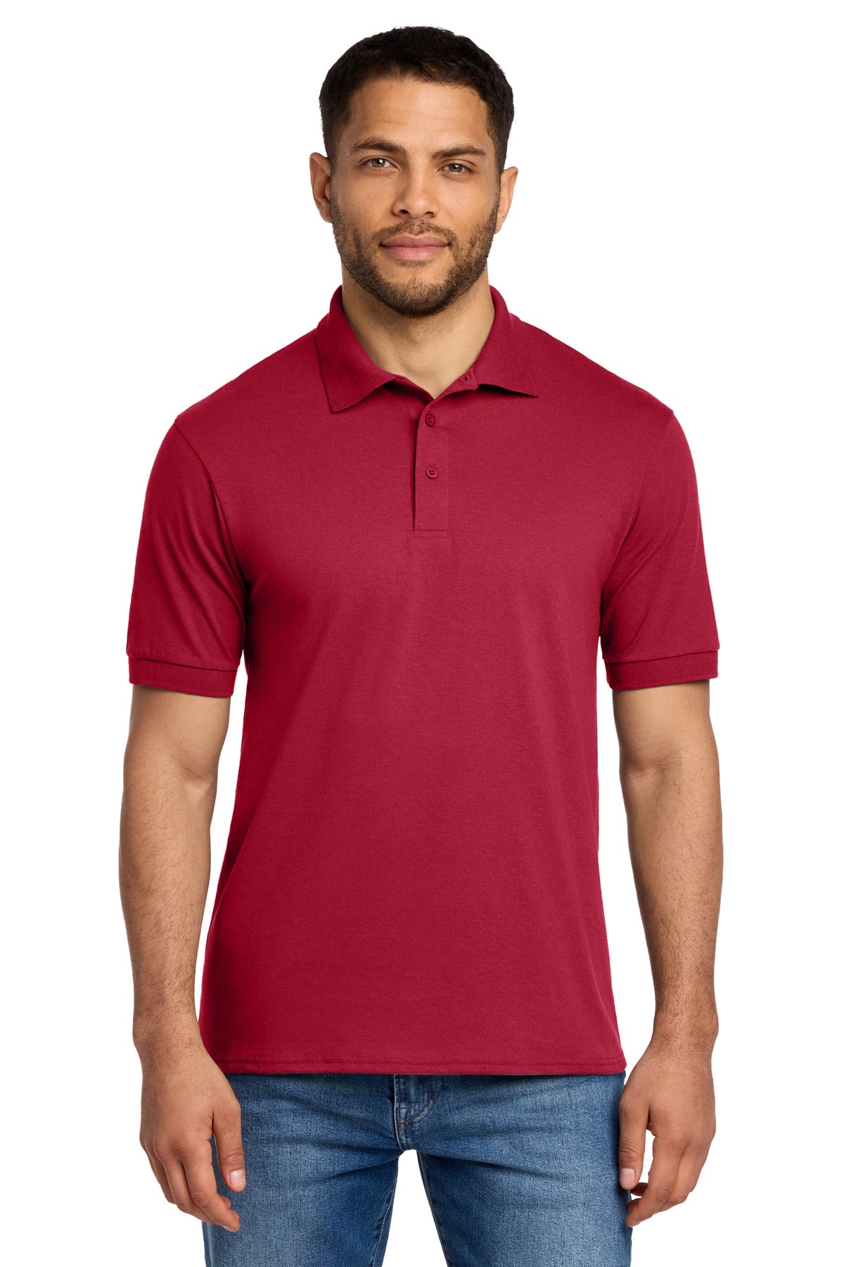 Port & Co Tall Core Blend Jersey Knit Polo. KP55T - Red