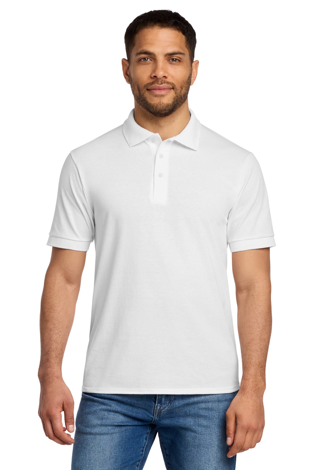 Port & Co Core Blend Jersey Knit Polo. KP55 - White