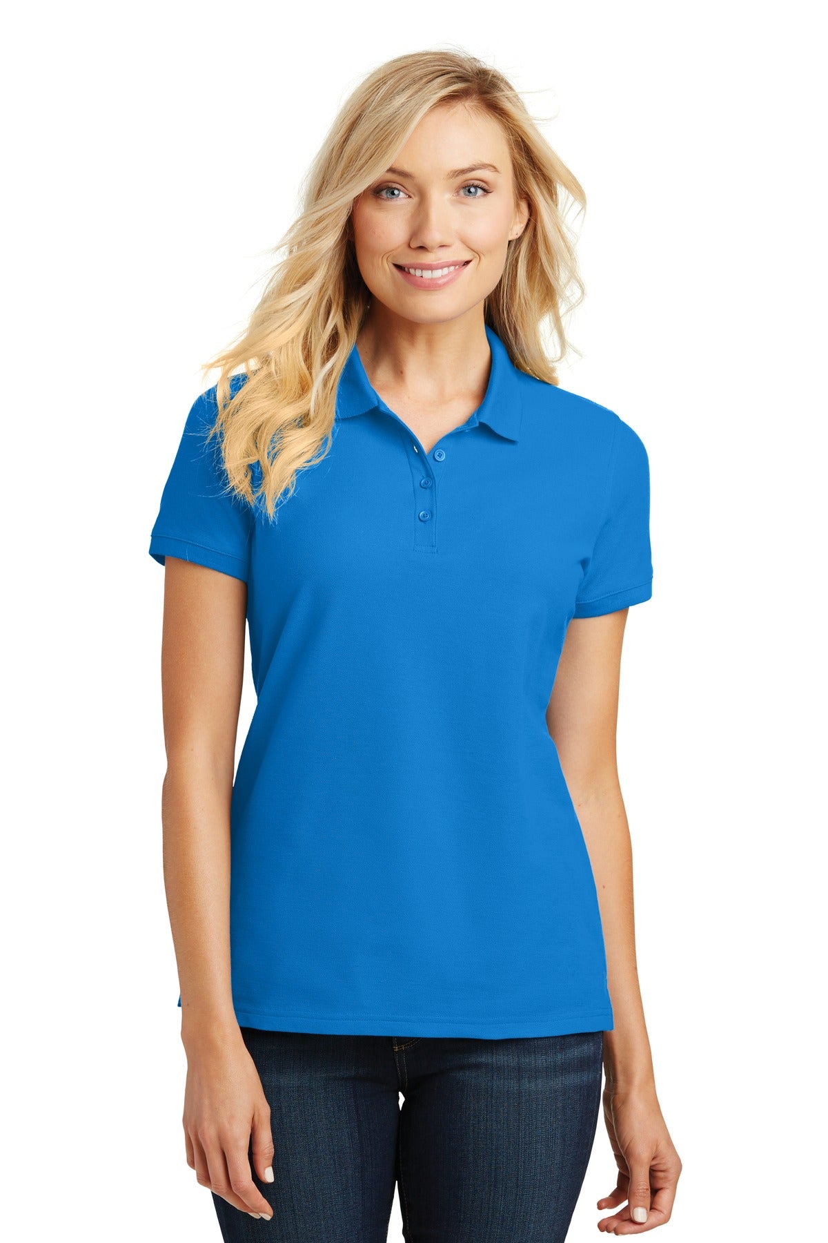 Port Authority Women's Core Classic Pique Polo. L100 - Coastal Blue