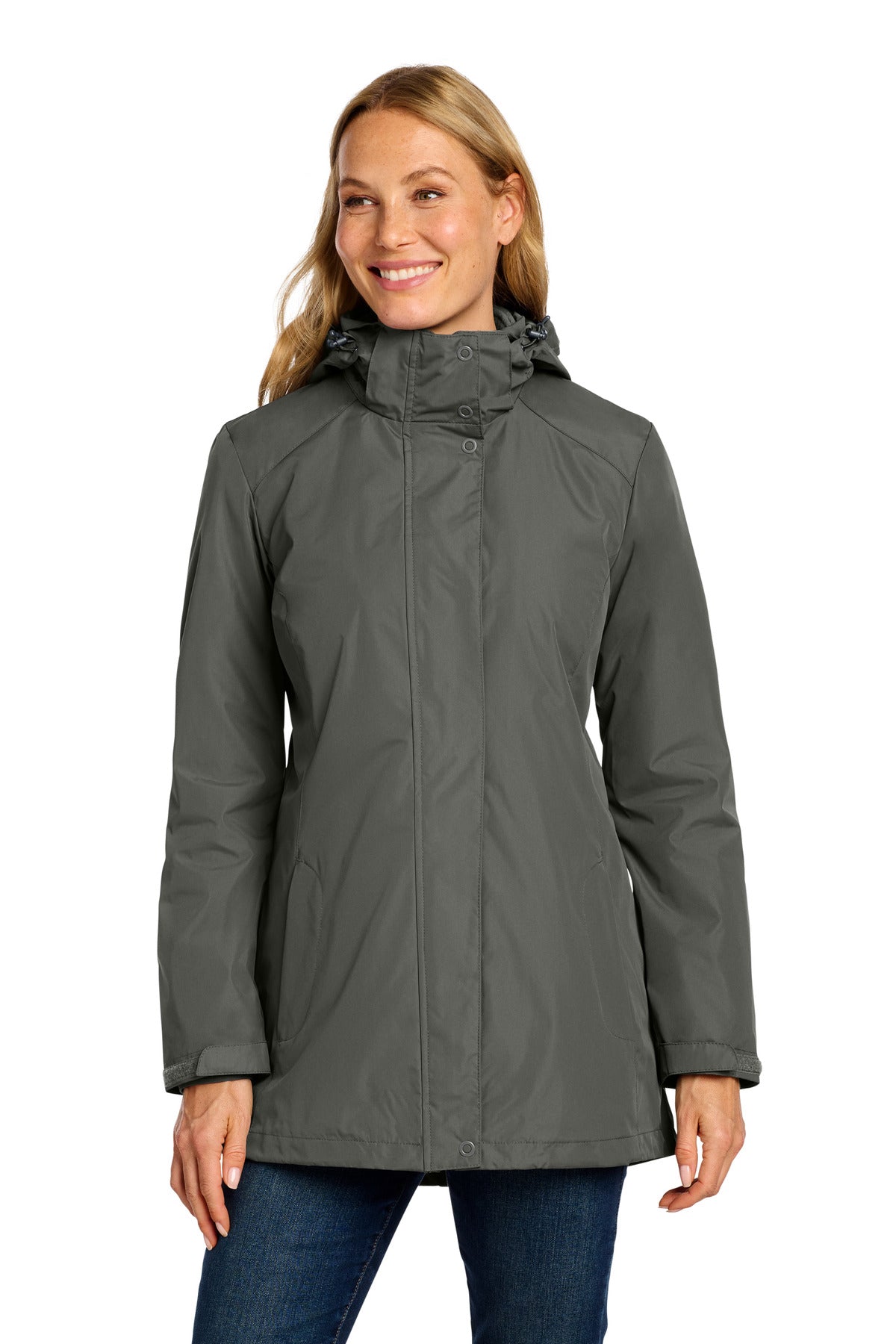 Port Authority Women's All-Weather 3-in-1 Jacket L123 - Storm Grey