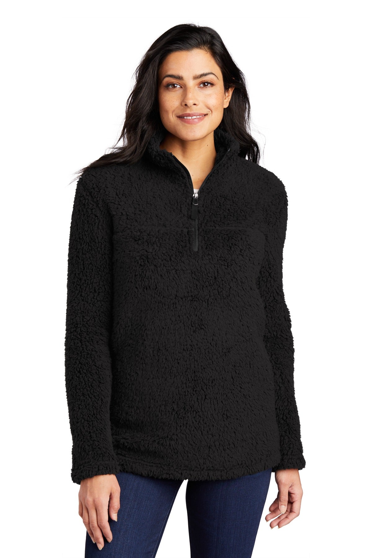 Port Authority Women's Cozy 1/4-Zip Fleece L130 - Black