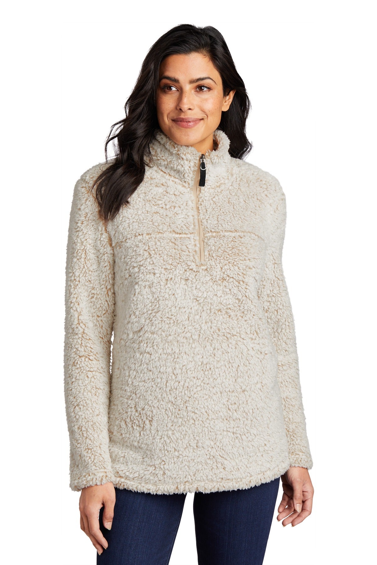Port Authority Women's Cozy 1/4-Zip Fleece L130 - Oatmeal Heather