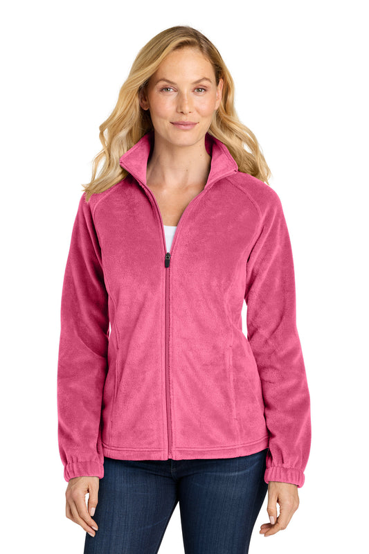 Port Authority Women's Plush Fleece Full-Zip Jacket L190 - Awareness Pink