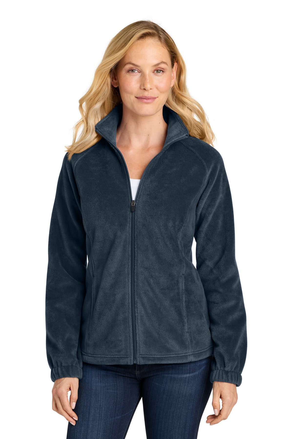 Port Authority Women's Plush Fleece Full-Zip Jacket L190 - Night Navy
