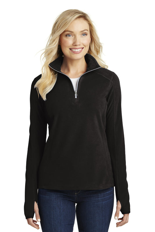 Port Authority Women's Microfleece 1/2-Zip Pullover. L224 - Black