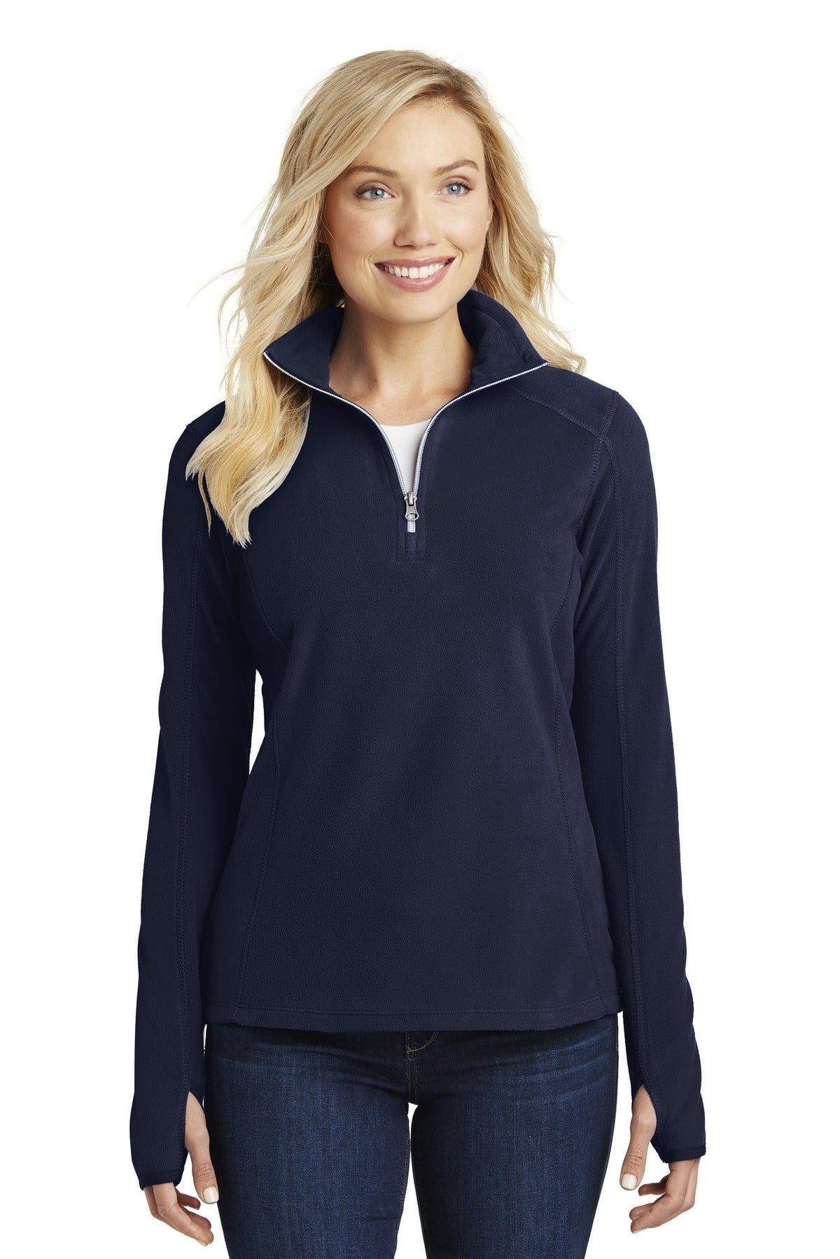 Port Authority Women's Microfleece 1/2-Zip Pullover. L224 - True Navy